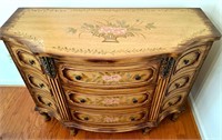 BEAUTIFUL PAINTED BAR BUFFET CABINET HIGH END 48"L