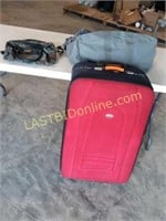 Red Suitcase, large Carry / Duffel, Purse / Carry