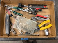 Flat of assorted tools