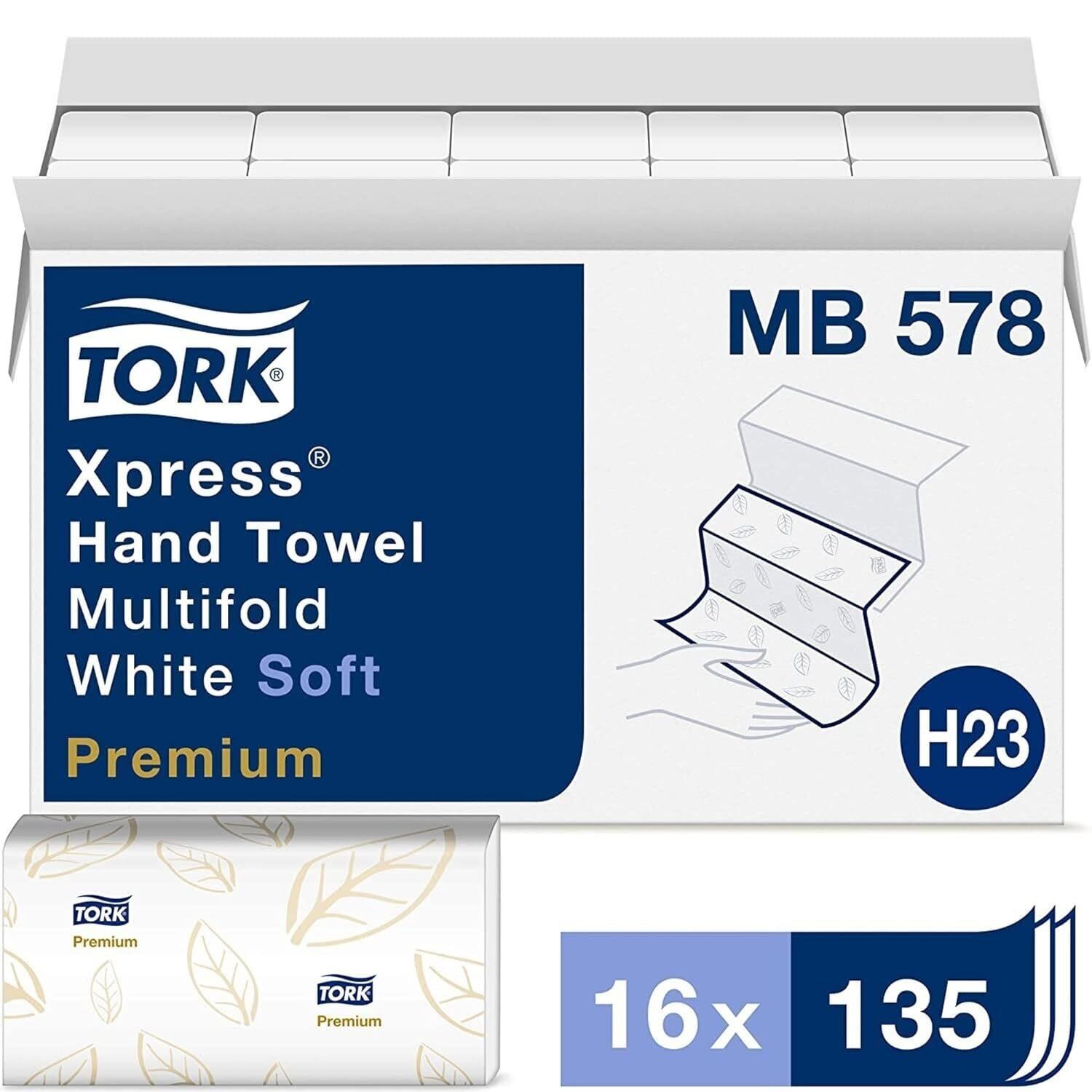 Tork Xpress Hand Towel White H2  16x135 Sheets