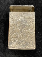 Sterling Silver Cigarette Box