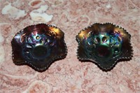 2 Northwood Carnival glass berry bowls