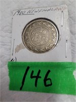 1900 Newfoundland .50 cent Sterling silver