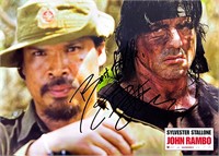 Autograph COA Rambo Original Lobby card