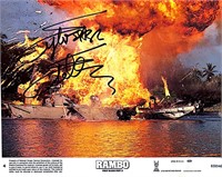 Autograph COA Rambo Original Lobby Card