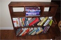 Wooden bookcase 36" X 8.5" X 35" with a large