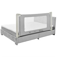 Welspo 70' Adjustable Toddler Bed Rails  Gray