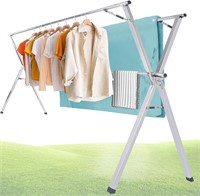 SS Clothes Drying Rack  Foldable  79 In