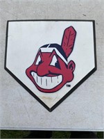 12" Cleveland Indians home plate wall placard