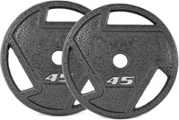 2-Inch Olympic Grip Plate  45 lbs  2 pack