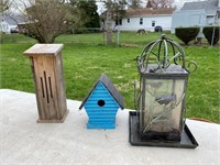 Butterfly & bird houses & bird feeder