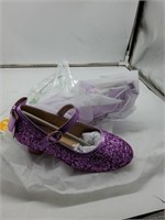 Pandaninjia size 13 purple slippers