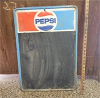Vintage Tin Pepsi Chalkboard Sign