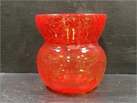 Signed Hand Blown Glass Vase