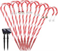 Solar Candy Cane Lights  12 Pack 28in