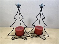 2pcs- Longaberger 14" wrought iron Christmas trees