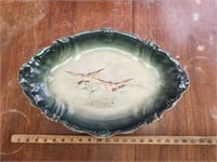 Antique W.P Labelle China Duck Platter- 19" Long
