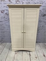 Louvered Door Storage Cabinet