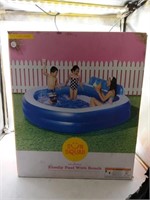Sun squad family pool with bench