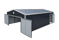 16' x 24' TMG Industrial Metal Garage Shed with Do