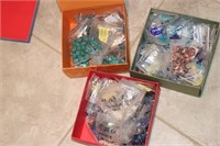 3 Boxes of assorted jewelry and craft making