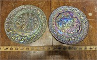 (2) Vintage Imperial Glass Carnvial Glass Plates-