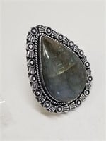Labradorite Ring, German Silver