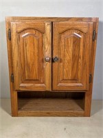 21" oak storage cabinet
