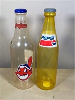 24" bottle Banks- Cleveland Indians & Pepsi