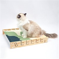 Cat Dog Bed - Elevated Stand  Portable (Wood)