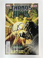 Autograph COA Thanos VS Hulk Comics