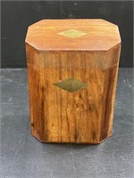 Wood w/ Brass Insert Humidor/Desk Box