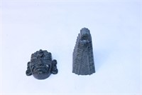 Mayan Ornament Lot of 2 Mask