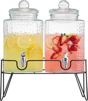 2pk 1.5 Gallon Countertop Glass Drink Dispenser