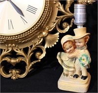 Burwood Clock & Vintage Lamp Base