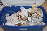 Large tote of decorative Christmas Angels