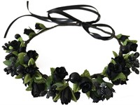 Floral Girls Headband - Silk Roses Wreath