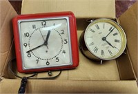 (2) Vintage Clocks- Westclock & Parker Metal