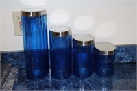 Cobalt blue cannister set