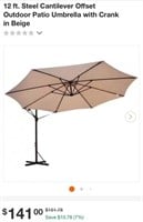 Outdoor Patio Umbrella (Open Box)