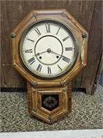 Vintage Clock - Has Pendulum - No Key -