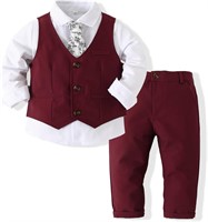 Kimocat Baby Boy Suit Long Sleeve Red 4T