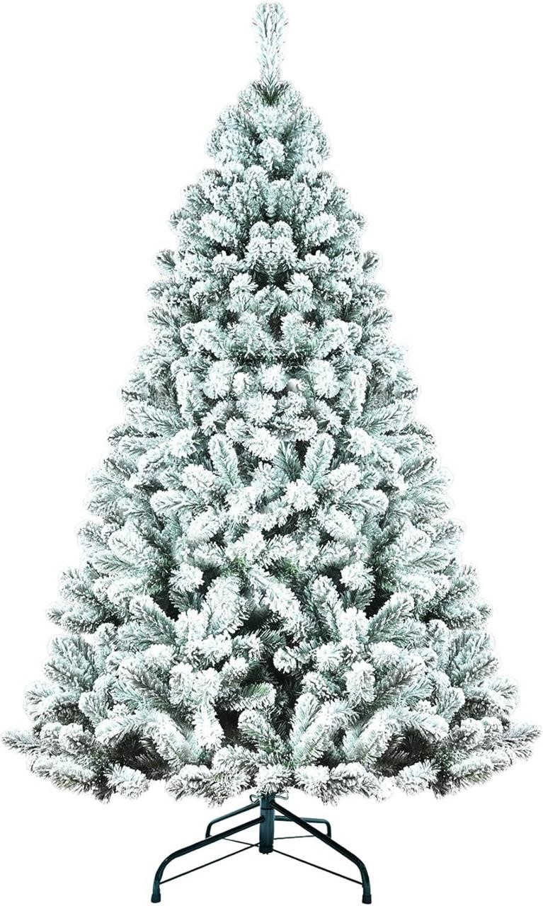 Artificial Snow Flocked Christmas Tree  8ft