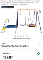 Backyard Trampoline Play Set (Open Box, New)