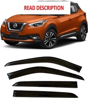 Tape-On Window Visors for Nissan Kicks 2018-2024