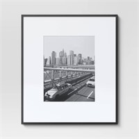 19."X22.4" Matted to 11"X14" Thin Frame Black $28