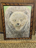 Local Artist Grizzley Bear in Canvas - Framed ;