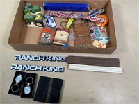 10" EAGLE auto pencil, old cans, patches & more