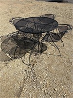 Wrought Iron Table with 4 Chairs