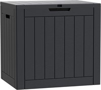 $53  30 Gallon Outdoor Storage Deck Box  Black